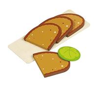 Brotscheiben, 4 Scheiben, 1 Salatblatt