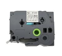 BROVACS 1 confezione di nastro adesivo bianco su trasparente compatibile con Brother P-Touch TZ 155 TZe 155 24 mm 1" OPA1115E