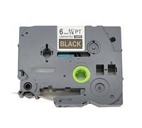 BROVACS 1 confezione di nastro adesivo dorato su nero compatibile con Brother P-Touch TZ 314 TZe 314 6 mm 1/4" OPA1131D