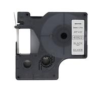 BROVACS 1 confezione di nastro adesivo nero su argento compatibile per DYMO D1 40922 9 mm 3/8" OPA2122