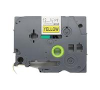 BROVACS 1 confezione di nastro adesivo nero su giallo compatibile con Brother P-Touch TZ 631 TZe 631 12 mm 1/2" OPA1163