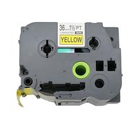 BROVACS 1 confezione di nastro adesivo nero su giallo extra forte compatibile per Brother P-Touch TZ S661 TZe S661 36 mm 1 1/2" OPA1266