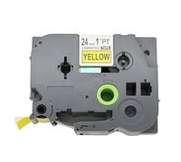 BROVACS 1 confezione di nastro adesivo nero su giallo extra forte compatibile per Brother P-Touch TZ S651 TZe S651 24 mm 1" OPA1265