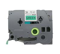 BROVACS 1 confezione di nastro adesivo nero su verde compatibile con Brother P-Touch TZ 751 TZe 751 24 mm 1" OPA1175