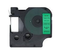 BROVACS 1 confezione di nastro adesivo nero su verde compatibile per DYMO D1 45019 12 mm 1/2" OPA2219