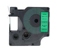 BROVACS 1 confezione di nastro adesivo nero su verde compatibile per DYMO D1 45809 19 mm 3/4" OPA2309