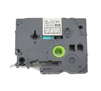 BROVACS 1 confezione di nastro bianco su trasparente compatibile per Brother P-Touch TZ 135 TZe 135 12 mm 1/2" OPA1113E