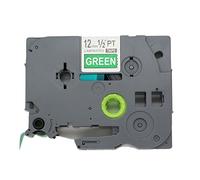 BROVACS 1 confezione di nastro bianco su verde compatibile per Brother P-Touch TZ 735 TZe 735 12 mm 1/2" OPA1173E