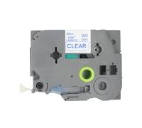 BROVACS 1 confezione di nastro laminato blu su trasparente, compatibile con stampanti Brother P-Touch TZ 153 TZe 153, 24 mm, OPA4153