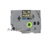 BROVACS 1 confezione di nastro laminato per etichette Oro su Nero compatibile con Brother P-Touch stampante per etichette TZ 354 TZe 354 24 mm 1" OPA4354