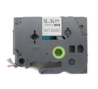 BROVACS 1 confezione di nastro nero su argento opaco compatibile per Brother P-Touch TZ M941 TZe M941 18 mm 3/4" OPA1194M