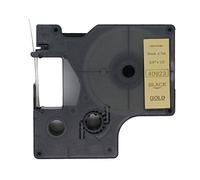 BROVACS 1 confezione di nastro nero su oro compatibile per DYMO D1 40923 9 mm 3/8" OPA2123