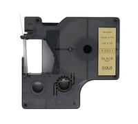 BROVACS 1 confezione di nastro nero su oro compatibile per DYMO D1 43623 6 mm 1/4" OPA2023