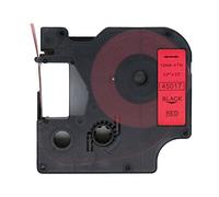 BROVACS 1 confezione di nastro per etichette nero su rosso compatibile per DYMO D1 45017 12 mm 1/2" OPA2217