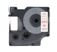 BROVACS 1 confezione di nastro per etichette rosso su bianco compatibile per DYMO D1 45805 19 mm OPA2305