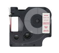 BROVACS 1 confezione di nastro rosso su bianco compatibile per DYMO D1 45015 12 mm 1/2" OPA2215