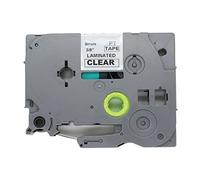 BROVACS 1 confezione, nastro adesivo per etichette nero su trasparente, extra forte, compatibile con Brother P-Touch TZ S121 TZe S121 9 mm 3/8" OPA1212