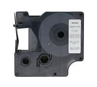 BROVACS 1 confezione nastro etichette nero su argento compatibile con DYMO D1 53722 24mm 1" OPA2422