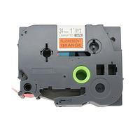 BROVACS 1 confezione nero su arancione fluo nastro per etichette compatibile per Brother P-Touch TZ B51 TZe B51 24 mm 1" OPA1325