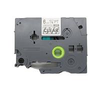 BROVACS 1 confezione nero su nastro trasparente compatibile per Brother P-Touch TZ 111 TZe 111 6 mm 1/4" OPA1111