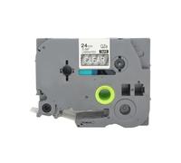 BROVACS 1 nastro adesivo laminato bianco su trasparente, compatibile con stampante Brother P-Touch TZ 155 TZe 155, 24 mm, OPA4155