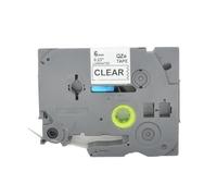 BROVACS 1 nastro adesivo laminato bianco su trasparente, compatibile con stampanti Brother P-Touch TZ 115 TZe 115, 6 mm, OPA4115