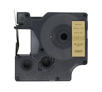 BROVACS 1 nastro adesivo nero su oro compatibile con DYMO D1 45813 19 mm 3/4" OPA2313