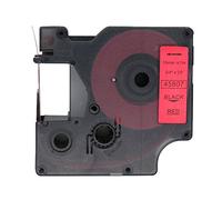 BROVACS 1 nastro adesivo nero su rosso compatibile con DYMO D1 45807 19 mm 3/4" OPA2307
