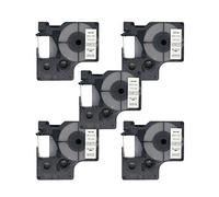 BROVACS Confezione da 5 nastri per etichette compatibili con DYMO D1 43613 6 mm 1/4" OPA2013x5