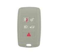 BROVACS Custodia protettiva in silicone compatibile con Land Rover Range Rover Discovery Jaguar 5 pulsanti Smart Remote Key Fob CV4984 Grigio
