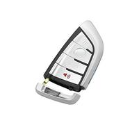 BROVACS - Guscio di ricambio per chiave + chiave di emergenza vuota, compatibile con BMW X1, X5, X6, 4 pulsanti, Smart Keyless Entry Remote Key Case Fob PG9003B