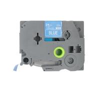 BROVACS Nastro laminato bianco su blu, compatibile con stampanti Brother P-Touch TZ 555 TZe 555, 24 mm, OPA4555