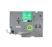 BROVACS Nastro laminato bianco su verde, compatibile con stampanti Brother P-Touch TZ 735 TZe 735, 12 mm, OPA4735