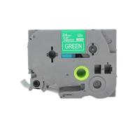 BROVACS Nastro laminato bianco su verde, compatibile con stampanti Brother P-Touch TZ 755 TZe 755, 24 mm, OPA4755