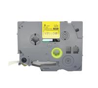 BROVACS Nastro laminato nero su giallo, compatibile con stampanti Brother P-Touch TZ 621 TZe 621 9 mm 3/8" OPA4621