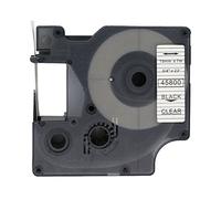 Brovacs - Nastro per etichette nero su trasparente compatibile con DYMO D1, confezione da 1, 19 mm x 7 m, OPA2300