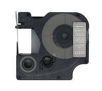 BROVACS - Nastro per etichette per DYMO D1 45020, compatibile, confezione da 1, colore: bianco su trasparente, misure: 12 mm x 12,7 cm circa, OPA2220