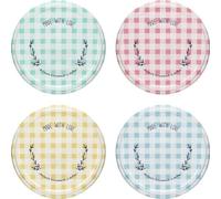 Browin 136305 Tappo a vite Ø 66, grafica a griglia - 10 pz - set di tappi intercambiabili per vasetti, per la realizzazione di conserve fatte in casa, in acciaio zincato