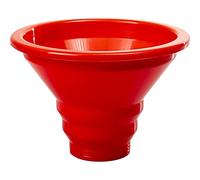 Browin 139200 - Imbuto per bicchieri da 150/55 mm, pratico imbuto per bicchieri grandi e piccoli, imbuto universale, sicuro per il contatto con vino e birra, rosso