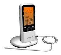 Browin 186009 - Termometro wireless per alimenti da -50°C a 300°, sonda da da 16,5 cm, schermo LCD, termometro per cucinare, grigliare, cuocere al forno, arrostire e affumicare