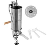Browin 311008 Insaccatrice Verticale per Salsiccia 4 kg, insaccatrice Manuale per Salsicce, rigaglie, 4 imbuti di Diverso Diametro, Acciaio Inox