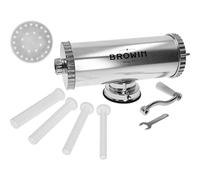 Browin 311020-Macchina per insaccare Salsicce, Orizzontale, 2,5 kg, con pistone in Silicone, Manuale Insaccatrice, Metallo, Argento