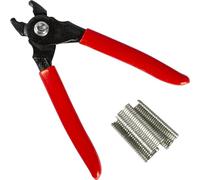 Browin Rosso 313313 Crimpatrice a Mano per Salsiccia + 60 Clip, Arrosti, per Rete Salumi, Colore, Lega, Mittler