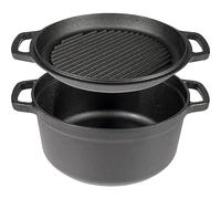Browin 330527 - Pentola in ghisa con padella, 3,5 l