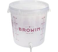 Browin 340439 Contenitore per fermentazione da 30 l + Coperchio + Tubo di fermentazione + Rubinetto + Secchio per Gli Ospiti