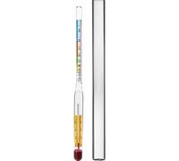 Browin 405554 Alcolometro con termometro, indicatore di gradazione alcolica da 0 a 95%, per alcoli puri, provetta, normale