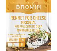 Browin 411200 Caglio polvere microbico 5 x 1g per tutti tipi di formaggio