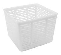 MultiDepot Browin 411313 Stampo Quadrato, Resistente, 11 x 11 x 8,5 cm, Ideale per la Produzione casa, per Formaggi con caglio, feta, Quark e Ricotta, Bianco, für 500 g