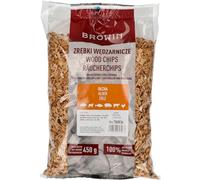 Browin® Trucioli per affumicatura di ontano, 450 g, 780836, 6 - 8 mm, per carne e pesce, trucioli per affumicare e grigliare, per affumicare, barbecue a gas e barbecue