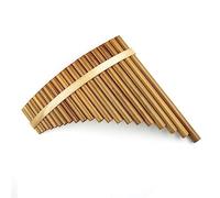 Brown 22 Pipes Pan Flauto C Chiave Strumento a fiato Flauto di Pan di bambù fatto a mano Flauto Di Pan Per Principianti (Color : Left)